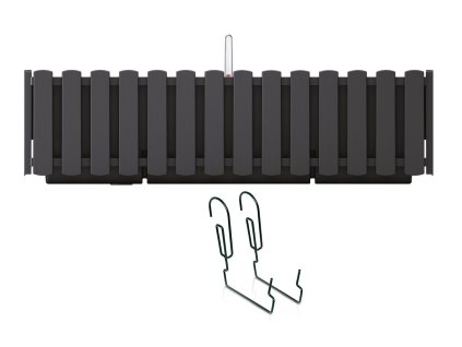 kvetináč truhlík 58cm BOARDEE FENCYCASE W DDEF600W-S433 antracit plast
