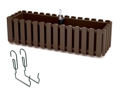 kvetináč truhlík 58cm BOARDEE FENCYCASE W DDEF600W-R222 hnedý plast