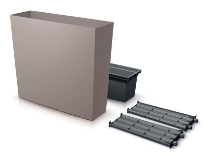 kvetináč truhlík 77cm URBI CASE DUC800T-7529U mocca plastový PROSPERPLAST
