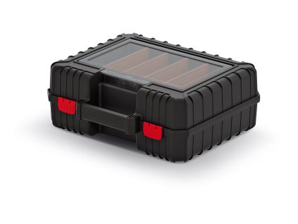 box na náradie s prepážkou 38,4x33,5x14,4cm HEAVY KHV40S-S411 čierny