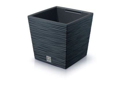kvetináč 30cm FURU SQUARE LOW DFS300-S433 antracit plastový PROSPERPLAST