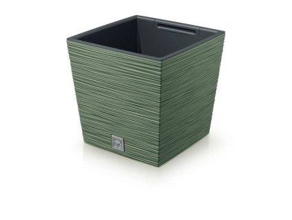 kvetináč 24cm FURU SQUARE LOW DFS240-5615C zelený plastový PROSPERPLAST