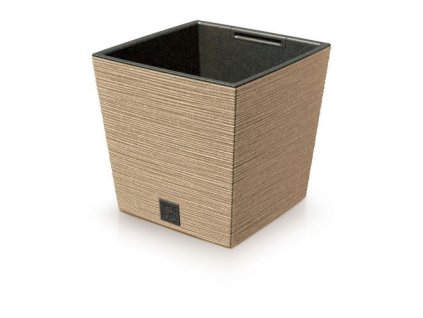 kvetináč 30cm FURU SQUARE LOW ECO WOOD DFS300W-4665W naturo plastový