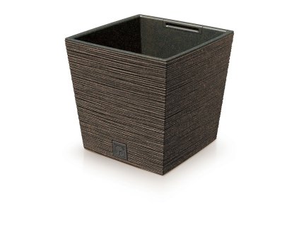 kvetináč 30cm FURU SQUARE LOW ECO WOOD DFS300W-4625W kávový plastový