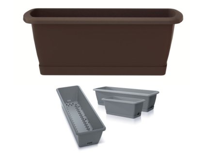 kvetináč truhlík 59,3cm RESPANA EASYCARE ISE600S-R222 hnedý plastový