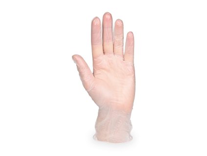 rukavice vinylové biele, nepúdrované S (100ks v bal.) 68125