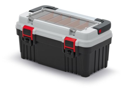 box s kovovým držadlom 54x27,8x26,9cm OPTIMA KOPA5530S-4C čierny-sivý
