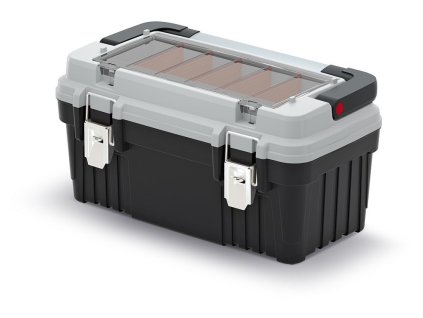 box so zámkami 54x27,8x26,9cm OPTIMA KOPA5530SM-4C čierny-sivý