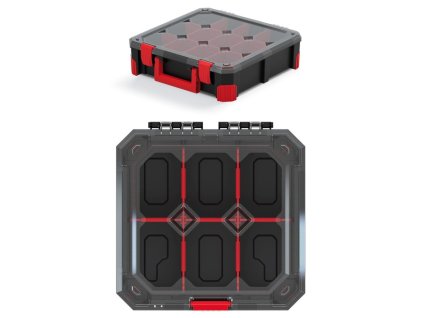 box organizér s priehradkami 28x28x11cm TITAN KTI3030S-CG6U čierny