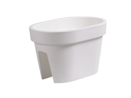 kvetináč na zábradlie 39,6cm LOFLY RAILING DLOFR400-S449 biely plastový