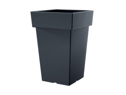 kvetináč 19,3cm LOFLY SQUARE DLOFQ200-S433 antracit plastový Prosperplast
