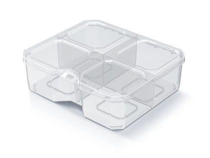 box organizér 15,6x14x5cm SQR KSQ15155-S429 transparentný plastový