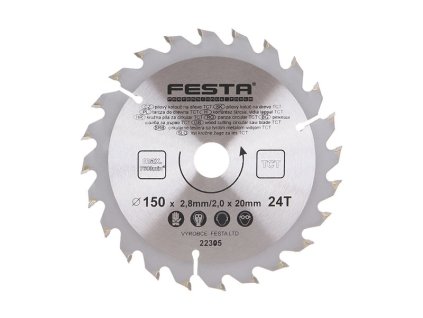 kotúč pilový na drevo TCT 150mm /2,8/20/24z SK plátky