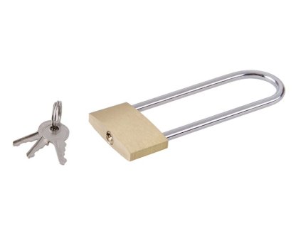 zámok visiaci 40mm mosadzný dlhý LEVIOR 23070