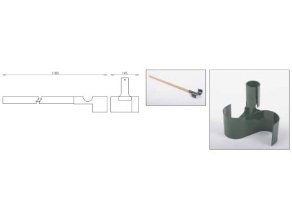 sekáč na zemiaky 145mm s násadou 100cm