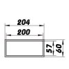 potrubie pevné plastové, ploché 60x204mm; 1,5m
