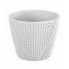 Kvetináč 18,7cm SPLOFY DSP190-S449 biely plastový PROSPERPLAST