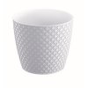 Kvetináč 18,9cm ORIENT DOR190-S449 biely plastový PROSPERPLAST