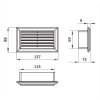 mriežka plochá plastová 136x81mm pre potrubie 55x110mm