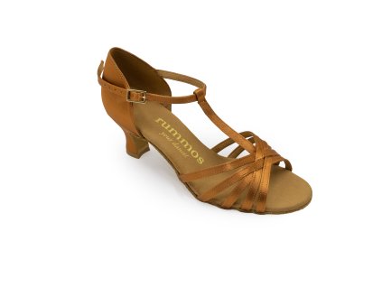 dámské taneční boty R331, tělový satén, kubánský podpatek 5 cm