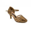 dámské taneční boty Very Fine 6033, bronzová kůže, podpatek 7 cm
