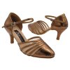 cd6033 63 dark tan gold leather flesh mesh 1