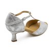 dámské taneční boty Rummos R325 stříbrná kůže, podpatek 5 cm
