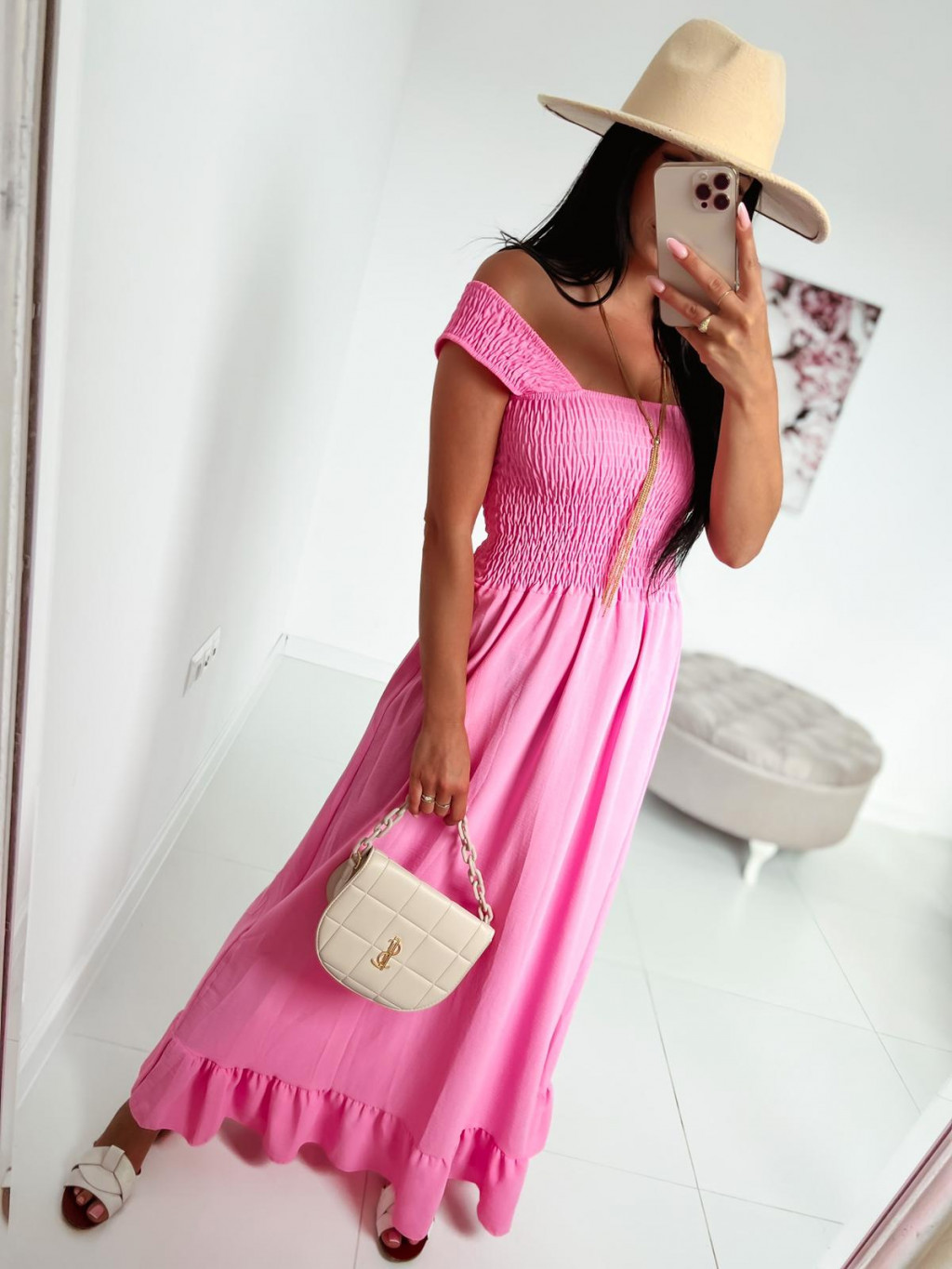 Dlhé šaty Kendra - ružové