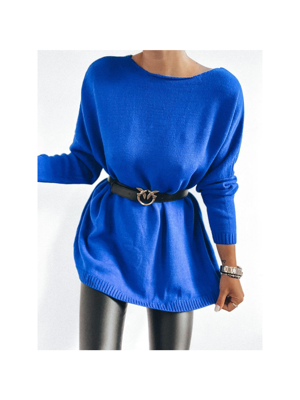 Oversize sveter Simenne - modrý