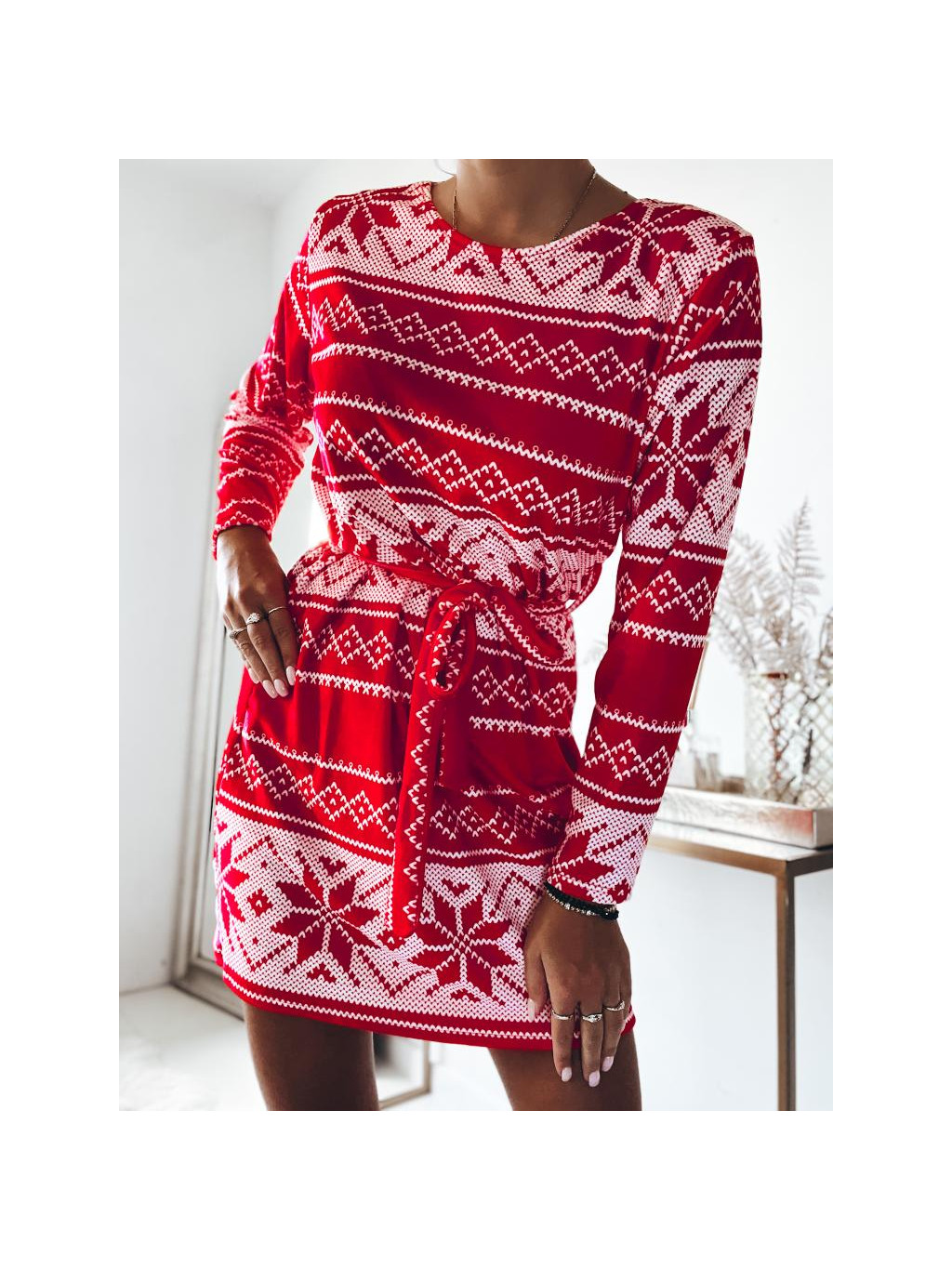 Vianočné zamatové šaty Stella - červené - InStyle shop s.r.o.