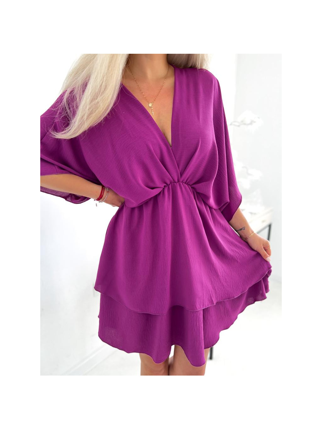 Krátke šaty Jeane - fialové