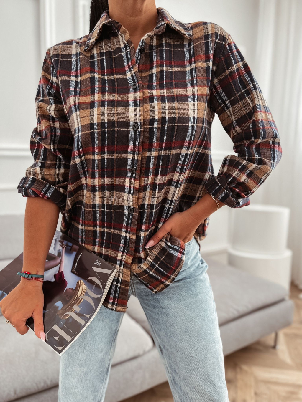 Dámska károvaná košeľa Allan - hnedá326aadad a8f5 42e3 af1a 90df1d779d4f