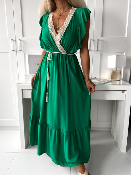 Dlhé maxi šaty Daria - zelené