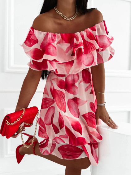 Kvetované šaty Zoe - ružové