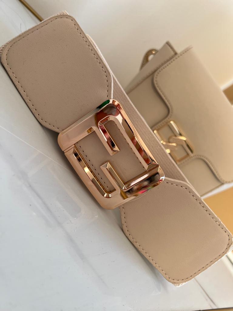 Dámsky elastický opasok – bežový