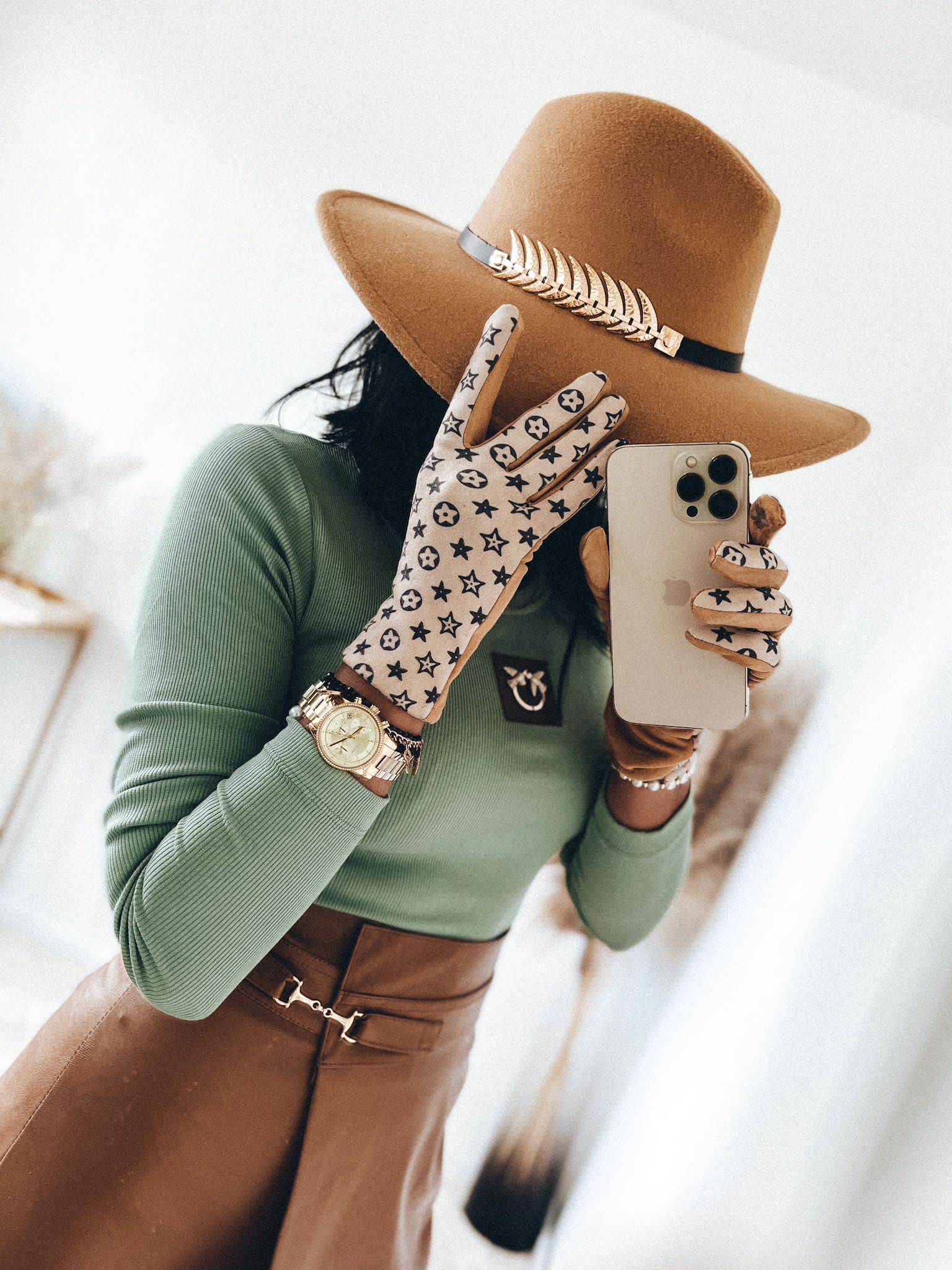 Dámsky klobúk – camel