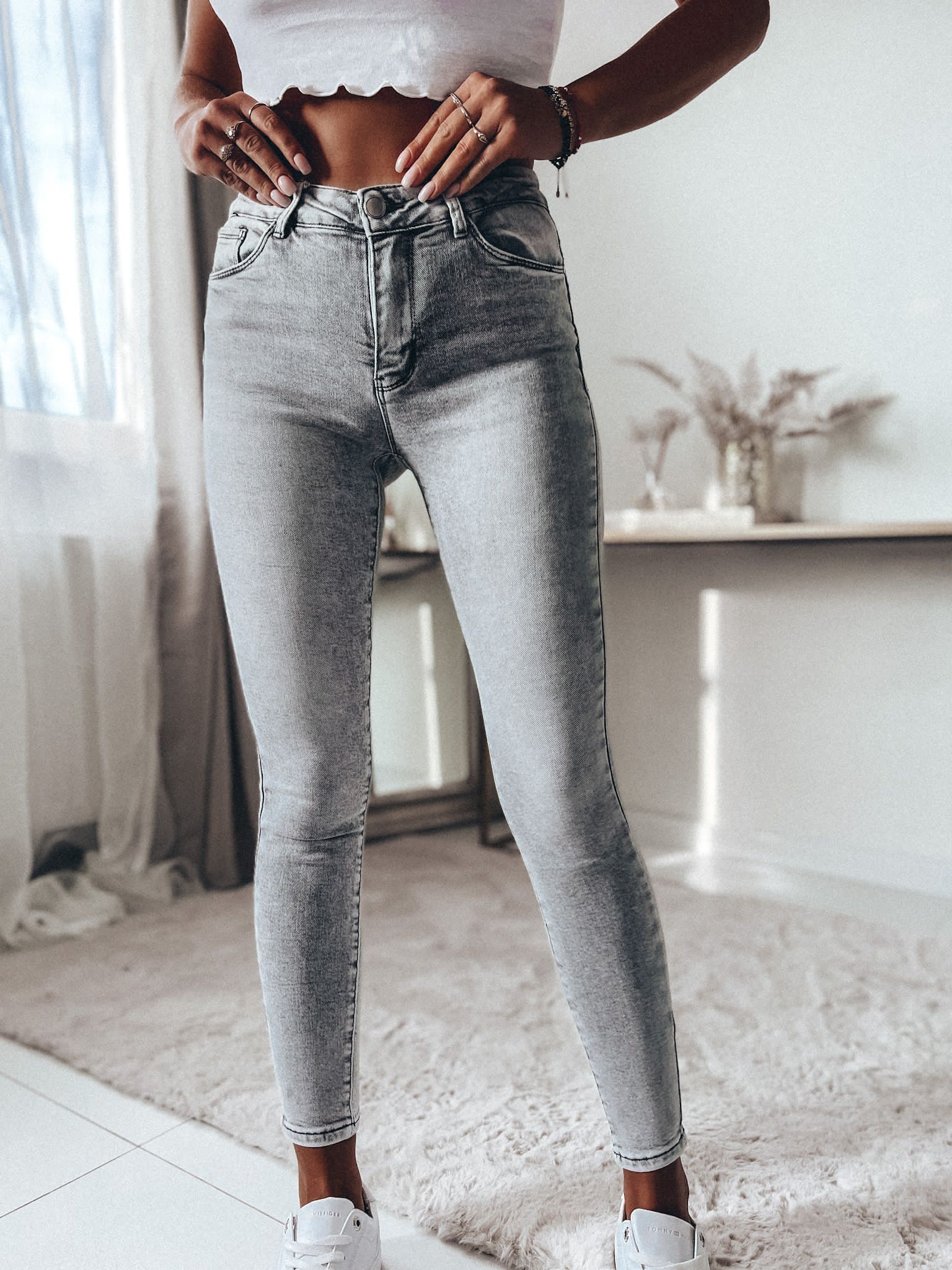 Elastické Push up rifle M.Sara – sivé Veľkosť: 32