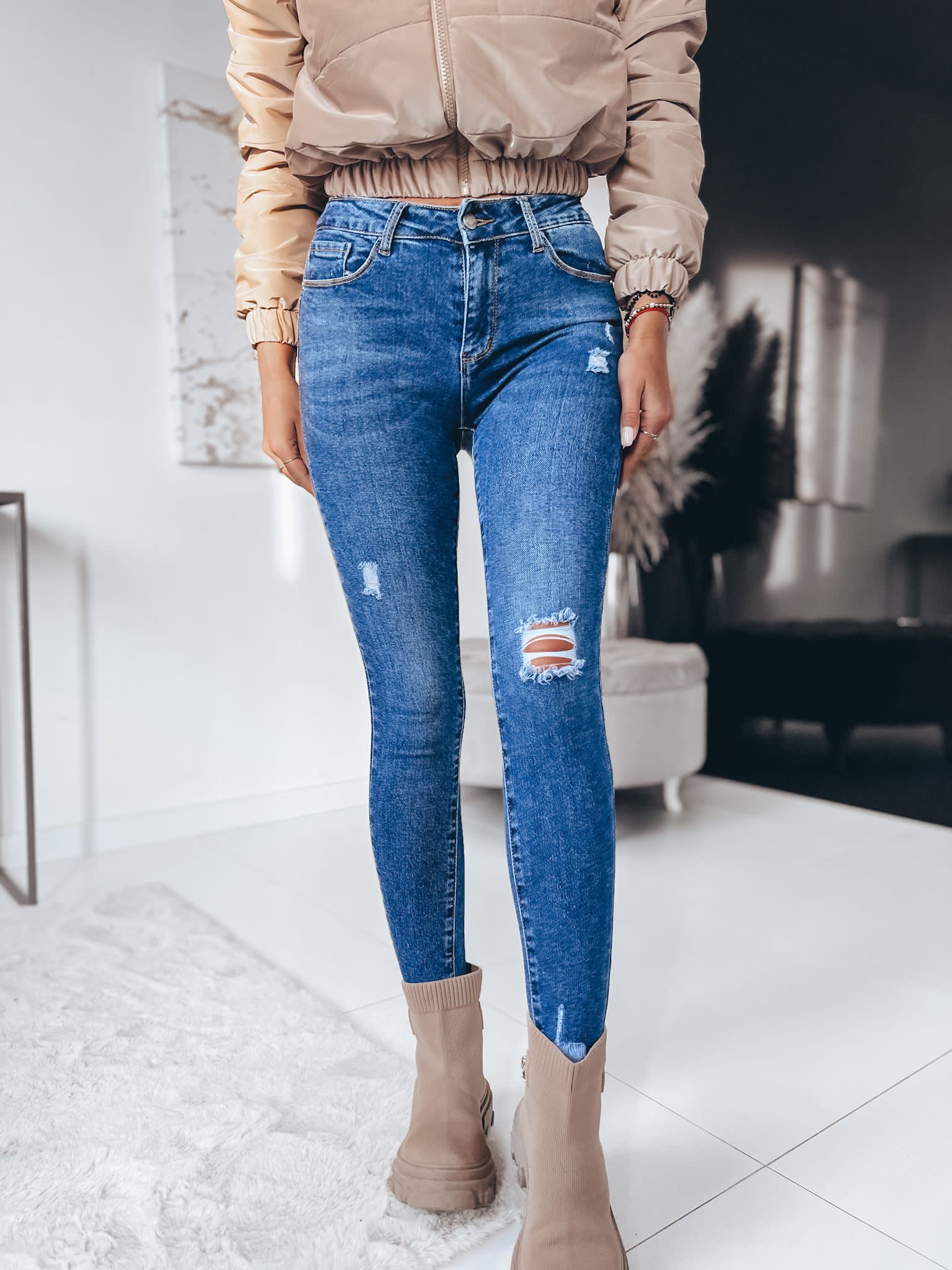 Elastické Push up rifle M. Sara – modré Veľkosť: XL