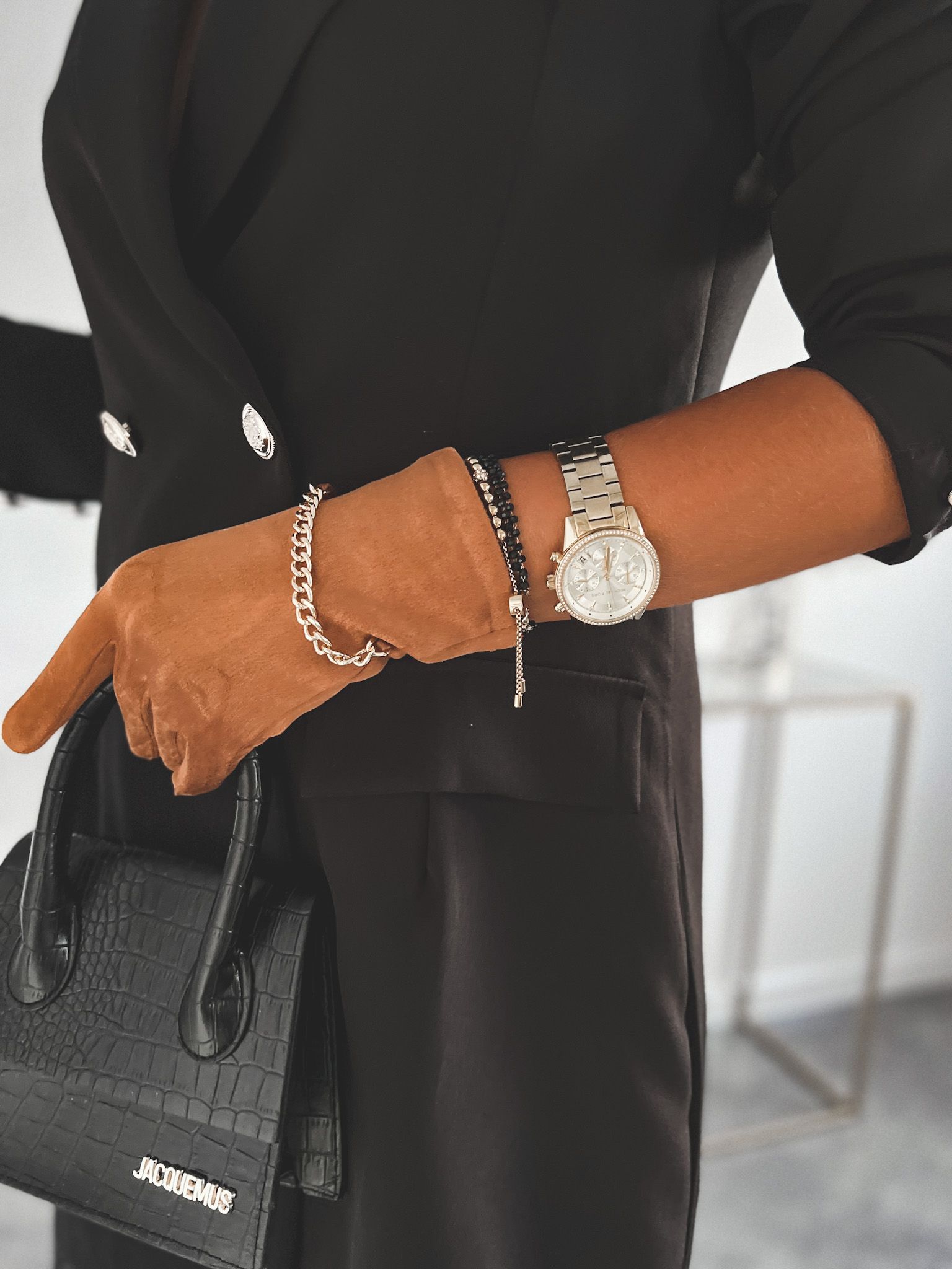 Semišové rukavice – camel Veľkosť: Univerzálna