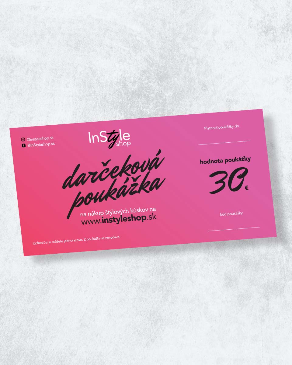 Darčeková poukážka v hodnote 30 EUR