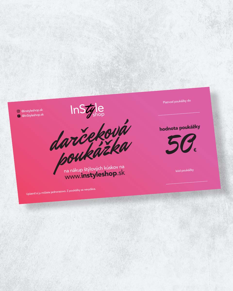 Darčeková poukážka v hodnote 50 EUR