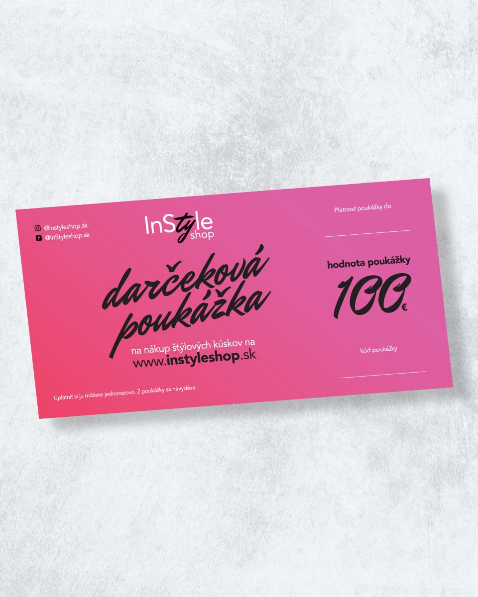 Darčeková poukážka v hodnote 100 EUR