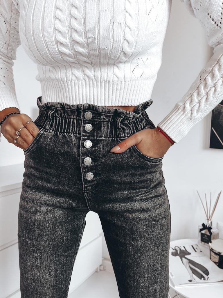 Elastické Boyfriend rifle M.Sara – čierne Veľkosť: XL