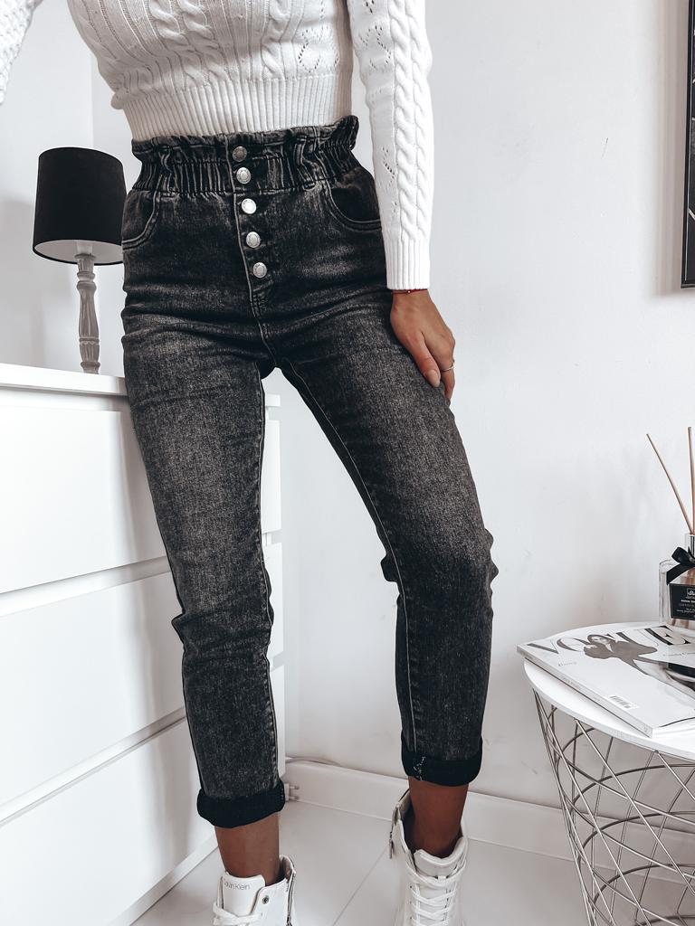 Elastické Boyfriend rifle M.Sara – čierne Veľkosť: XL