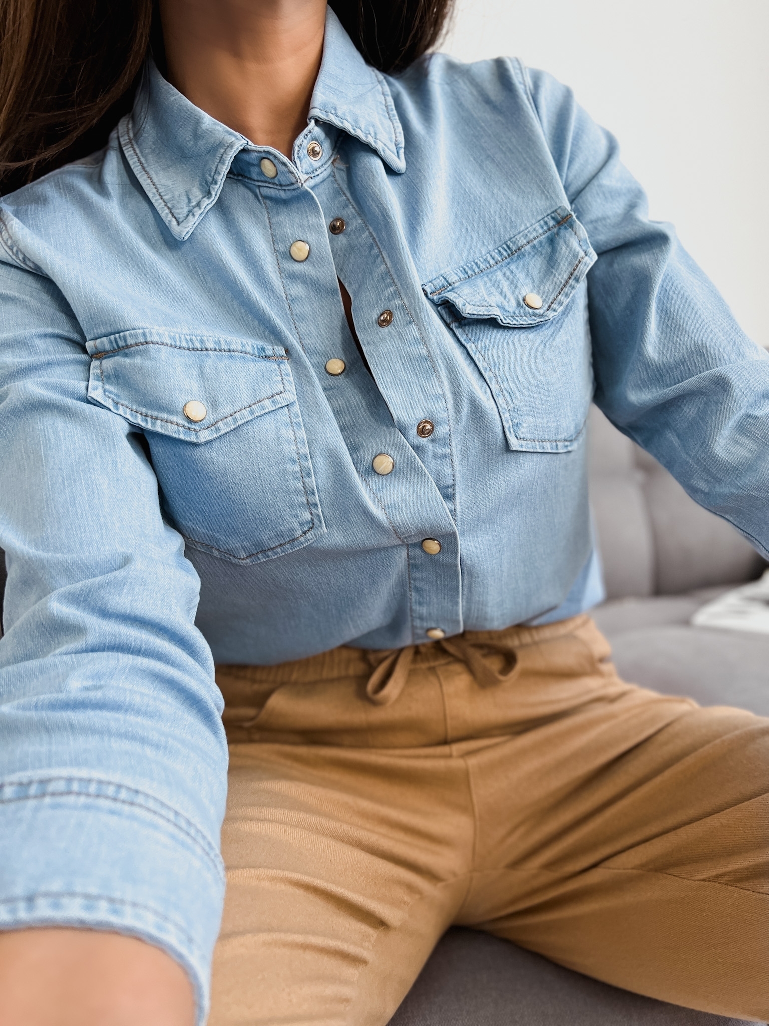 Rifľová košeľa Darcy – modrá Veľkosť: XL