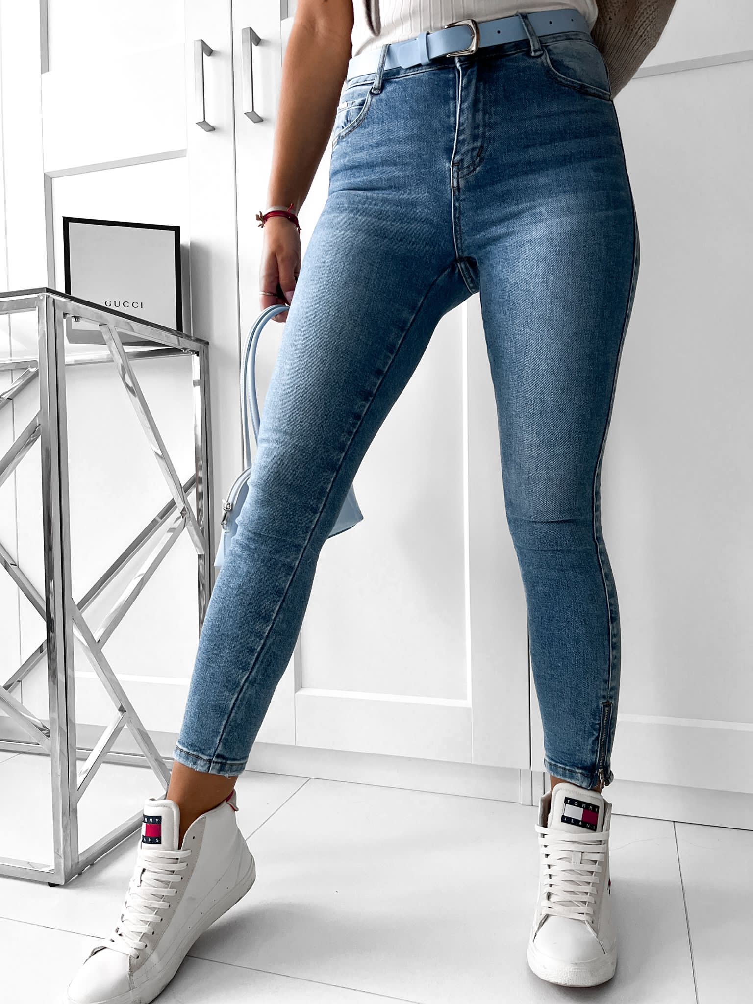 Elastické rifle M.Sara – modré Veľkosť: 31