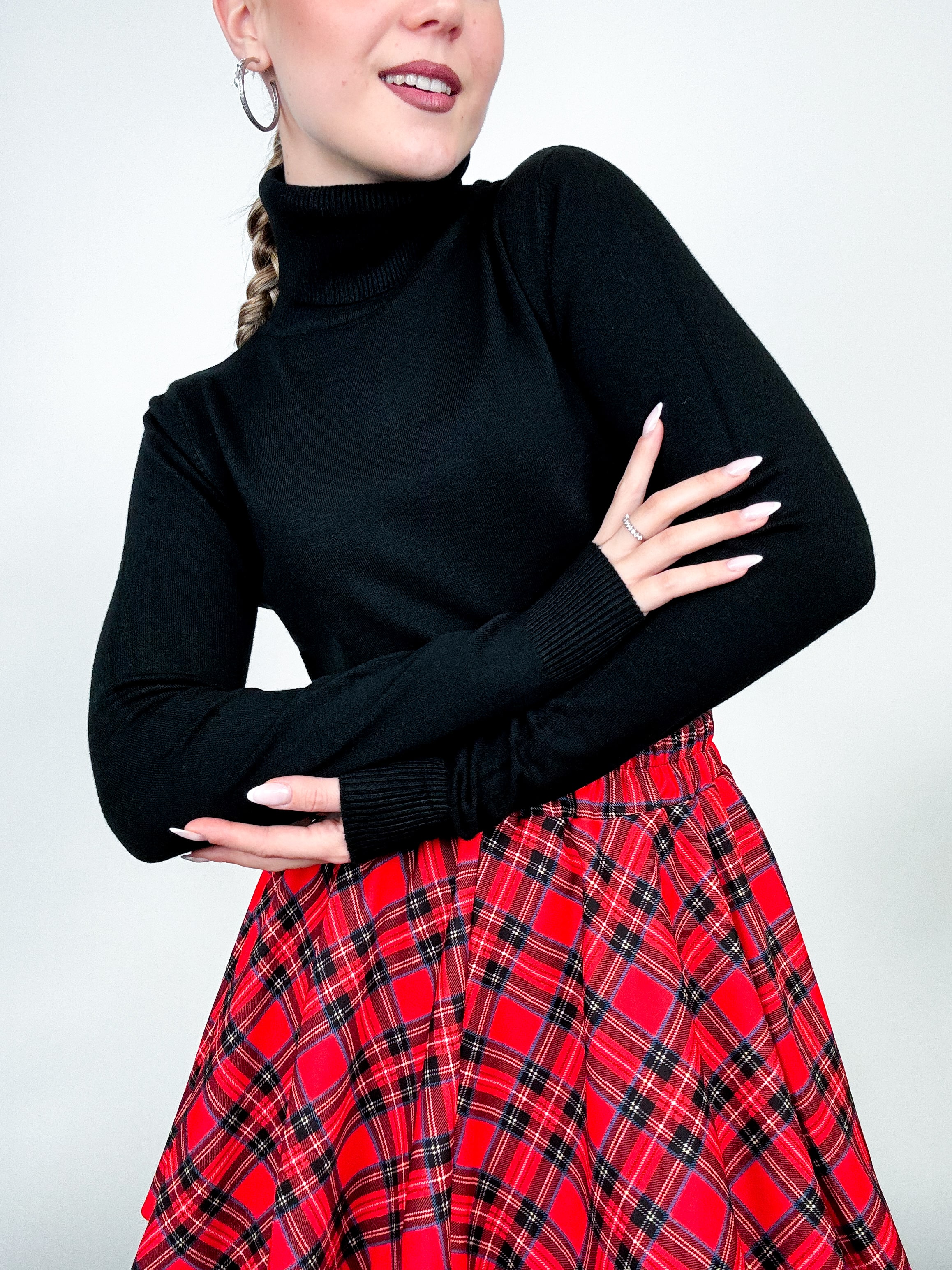 Hladký basic rolák Benna – čierny Veľkosť: Univerzálna