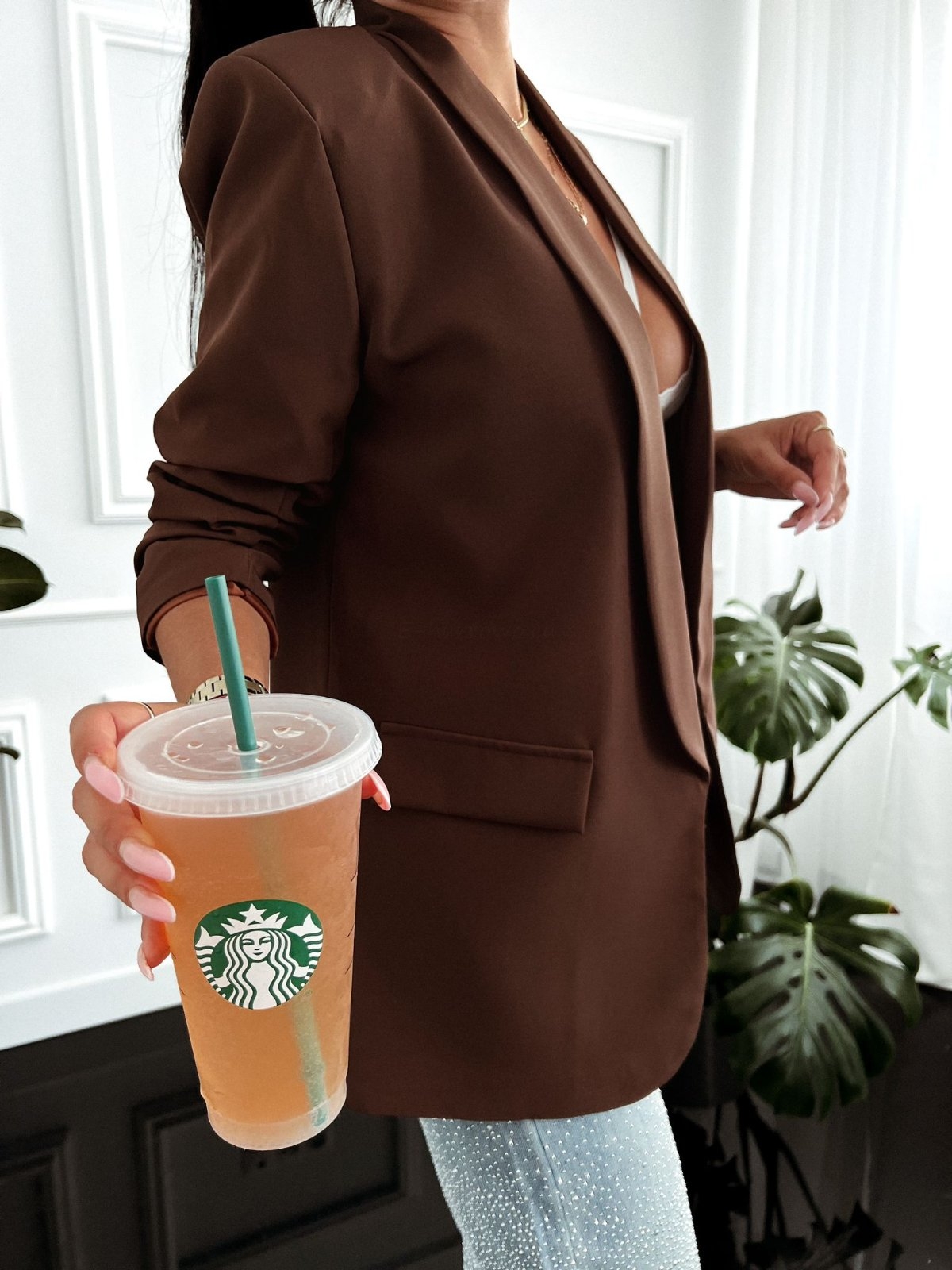 Dámske sako Abril – hnedé Veľkosť: Univerzálna