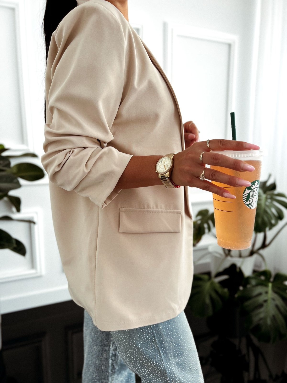 Dámske sako Abril – smotanové Veľkosť: Univerzálna