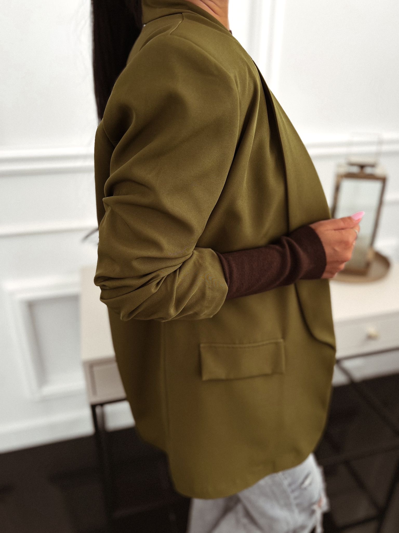 Dámske sako Abril – zelené Veľkosť: Univerzálna